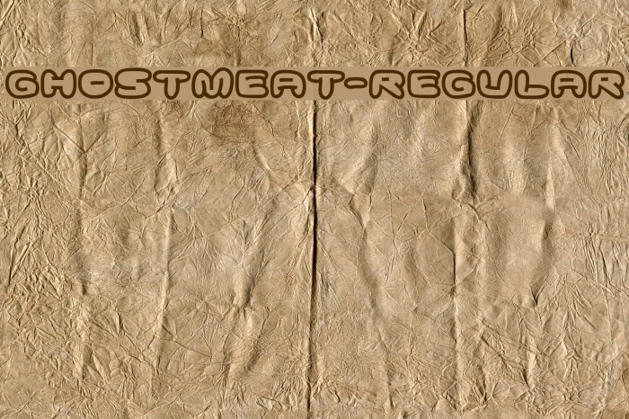 Ghostmeat-Regular Font examples
