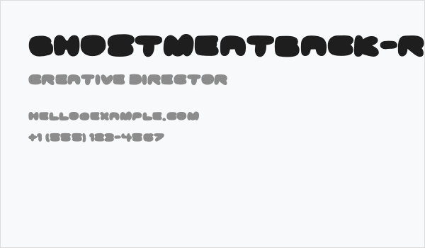 GhostmeatBack-Regular Business Card
