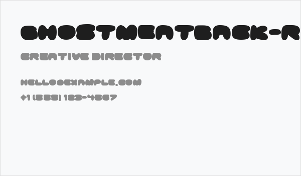 GhostmeatBack-Regular Business Card