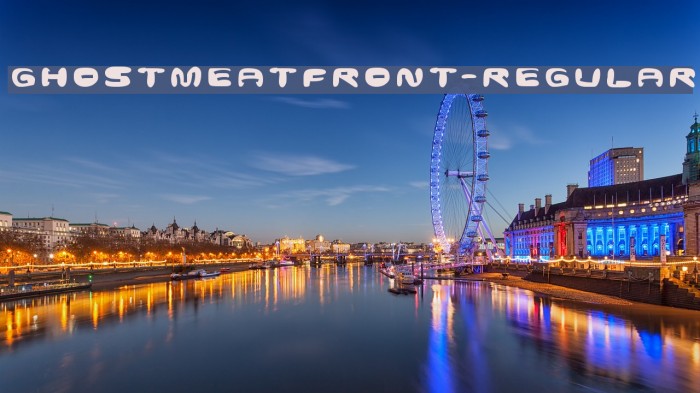 GhostmeatFront-Regular Font examples