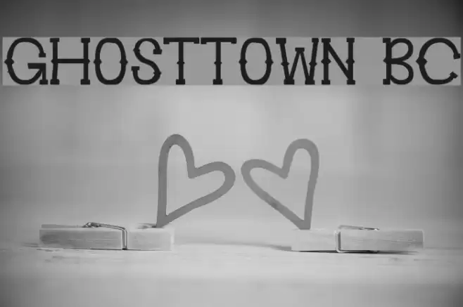 Ghosttown BC Font examples