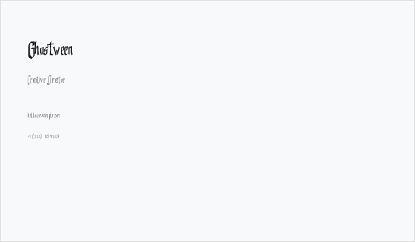 Ghostween Business Card