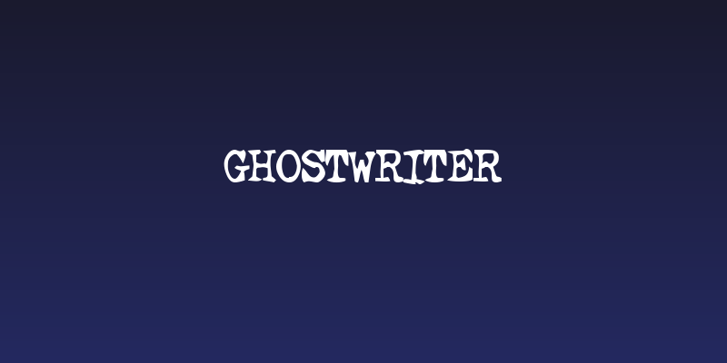 Ghostwriter Social Header