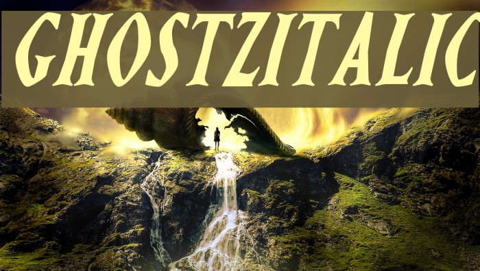 Ghostz Italic Font examples