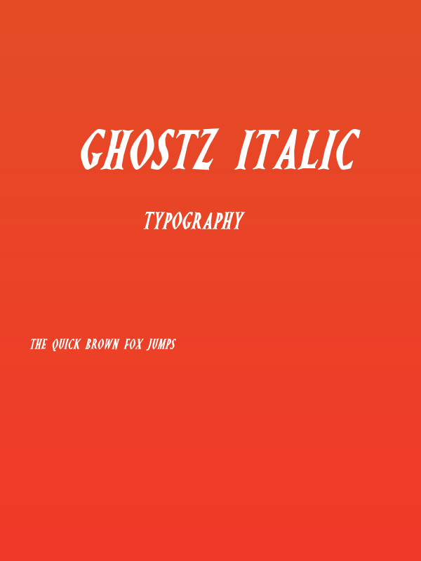 Ghostz Italic Poster