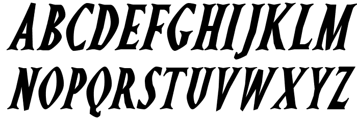 Ghostz Italic Font LOWERCASE