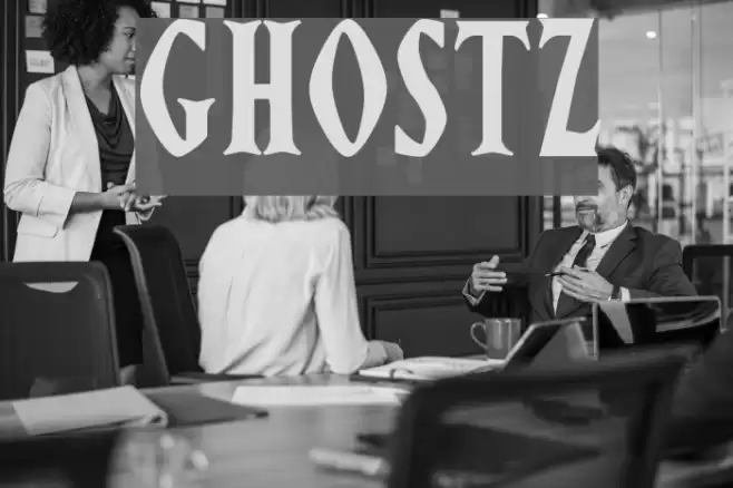 Ghostz Font examples