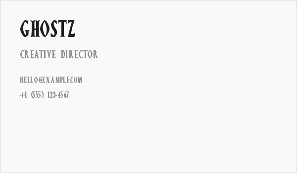 Ghostz Business Card