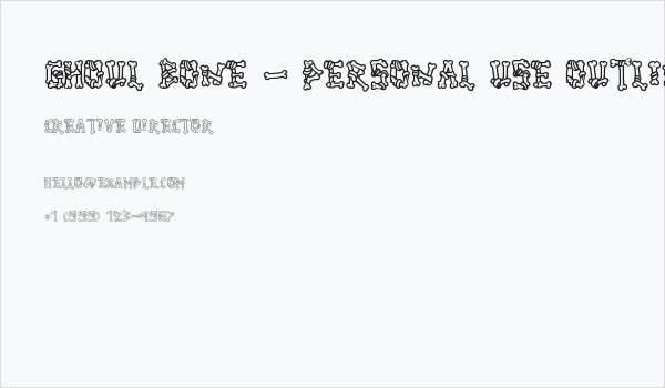 Ghoul Bone - Personal Use Outline Business Card