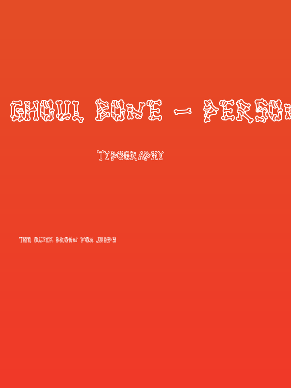 Ghoul Bone - Personal Use Outline Poster