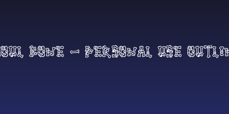 Ghoul Bone - Personal Use Outline Social Header