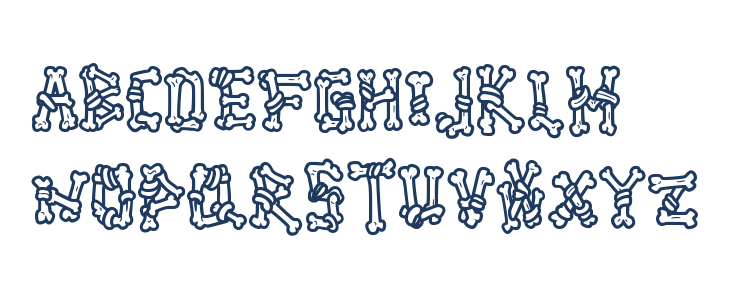 Ghoul Bone - Personal Use Outline Lowercase