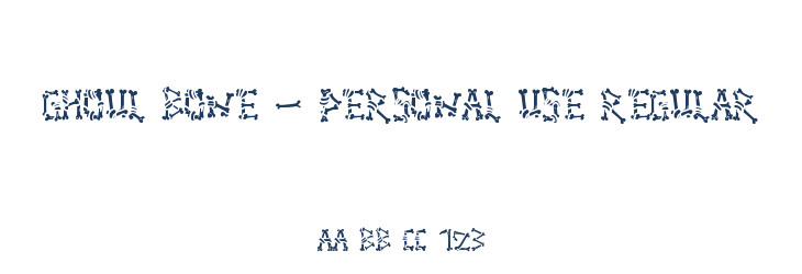 Ghoul Bone - Personal Use Regular Font Preview