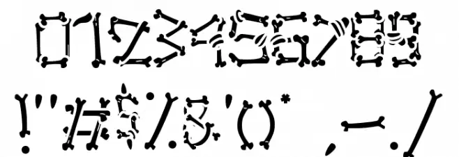 Ghoul Bone - Personal Use Regular Font Alte caractere