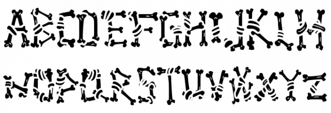 Ghoul Bone - Personal Use Regular Font Litere mici