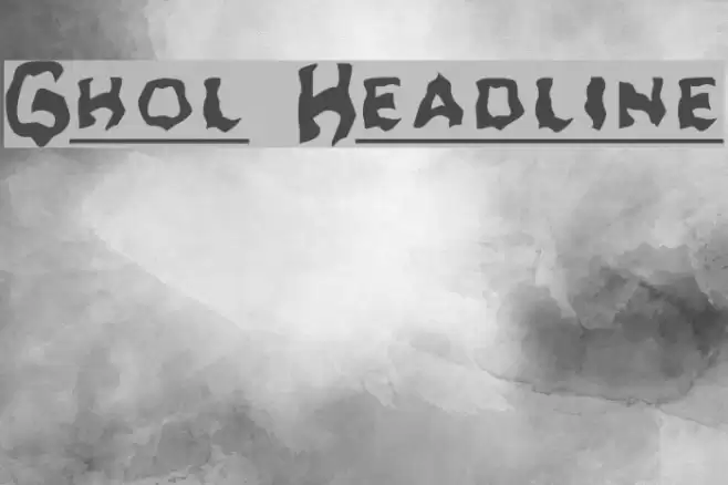 Ghoul Headline Font examples