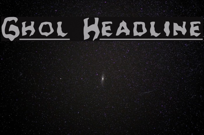 Ghoul Headline Font examples