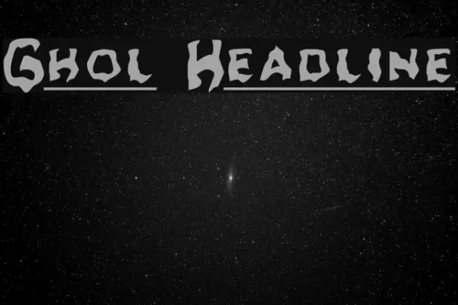 Ghoul Headline Font examples