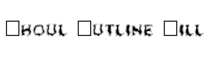 Ghoul Outline Fill Schriftart