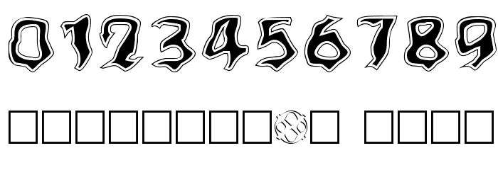 Ghoul Outline Fill Schriftart Anderer Schreiben