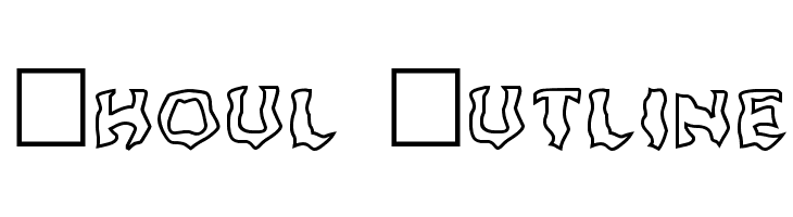 Ghoul Outline Font