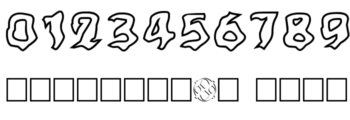 Ghoul Outline Font OTHER CHARS