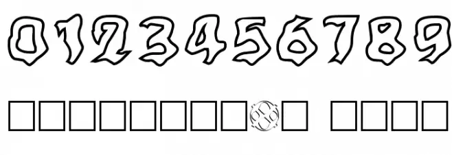 Ghoul Outline Font Alte caractere
