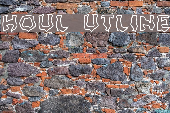 Ghoul Outline Font examples