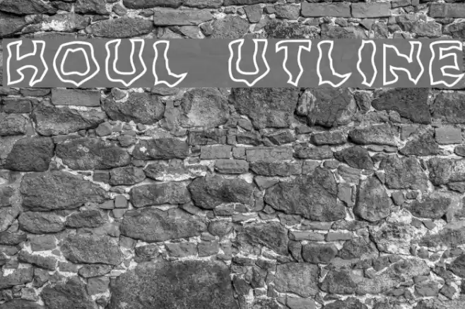 Ghoul Outline Font examples