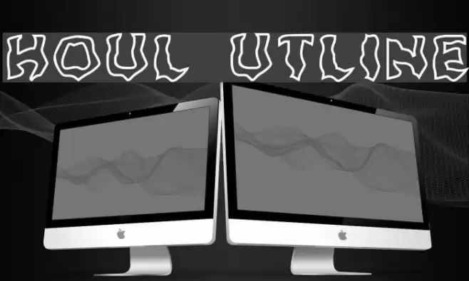 Ghoul Outline Font examples