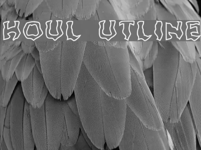 Ghoul Outline Font examples