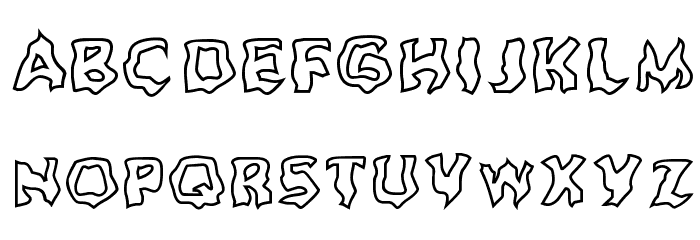 Ghoul Outline Font LOWERCASE