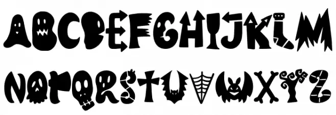 Ghoul Scratch Demo Regular フォント 大文字