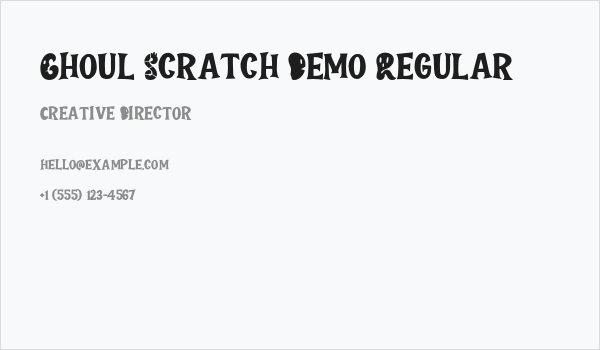 Ghoul Scratch Demo Regular Business Card