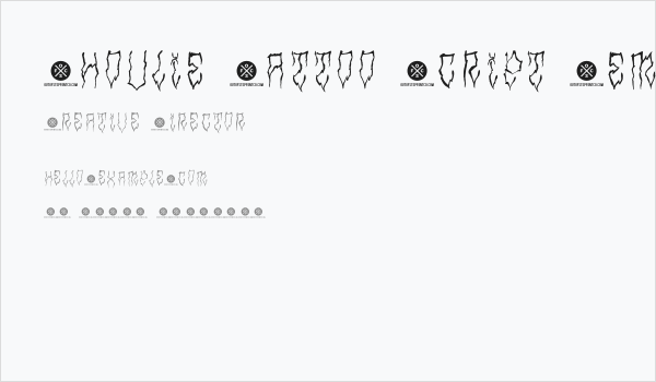 Ghoulie Tattoo Script Demo Business Card