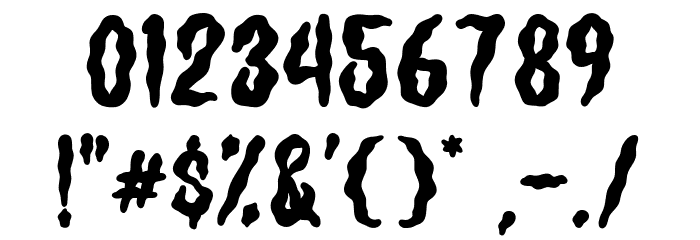 Ghoulies フォント その他の文字
