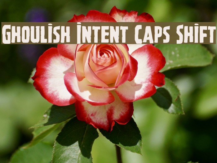 Ghoulish Intent Caps Shift Font examples