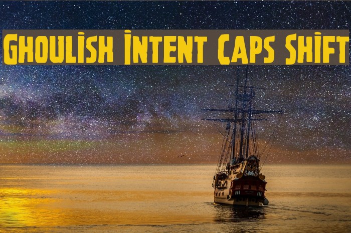 Ghoulish Intent Caps Shift Font examples