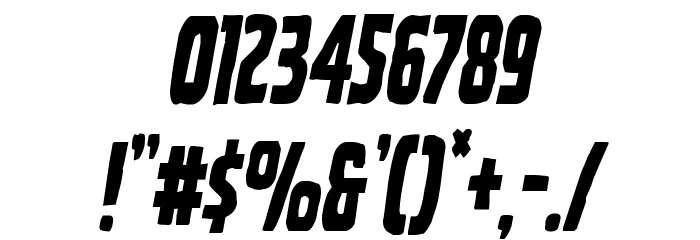 Ghoulish Intent Condensed Italic Font OTHER CHARS