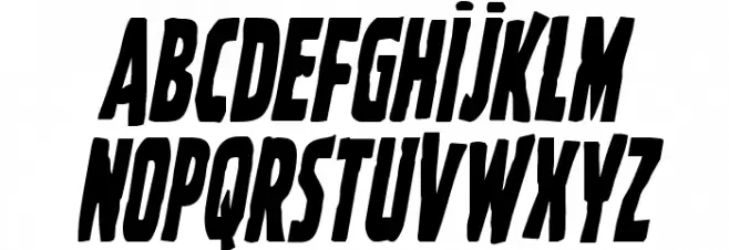 Ghoulish Intent Condensed Italic خط أحرف كبيرة