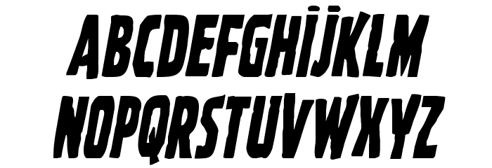 Ghoulish Intent Condensed Italic Font LOWERCASE