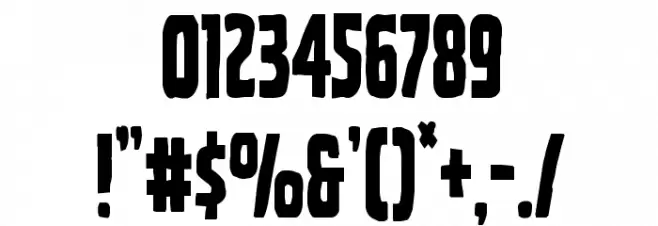 Ghoulish Intent Condensed Font OTHER CHARS