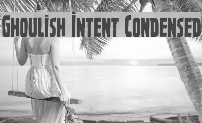 Ghoulish Intent Condensed Font examples