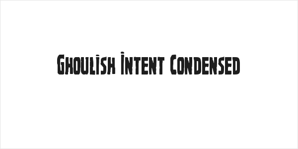 Ghoulish Intent Condensed Logo