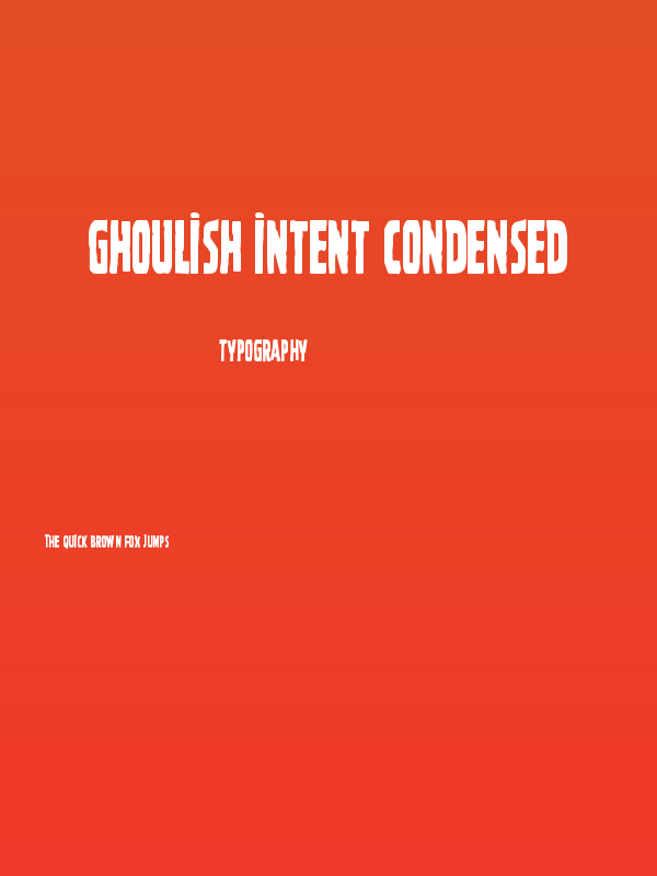 Ghoulish Intent Condensed Poster