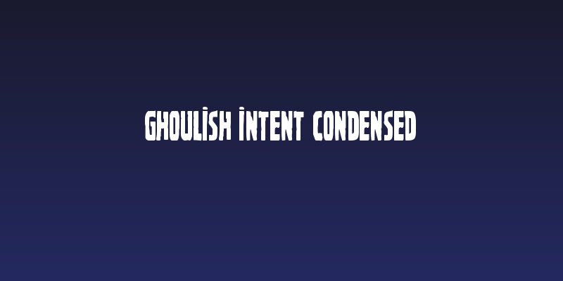 Ghoulish Intent Condensed Social Header