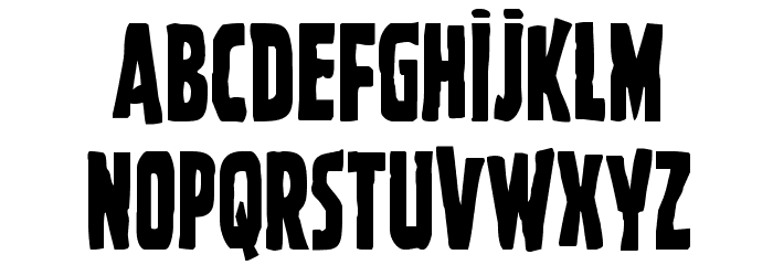 Ghoulish Intent Condensed Font LOWERCASE