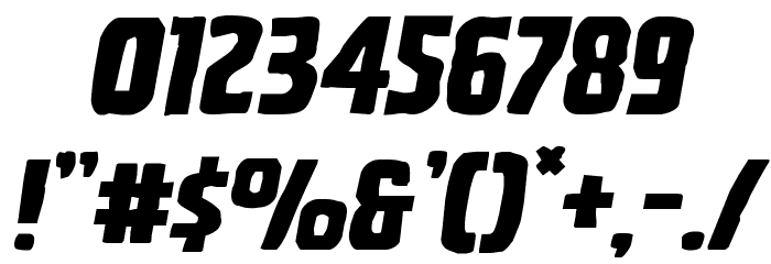 Ghoulish Intent Expanded Italic Font OTHER CHARS