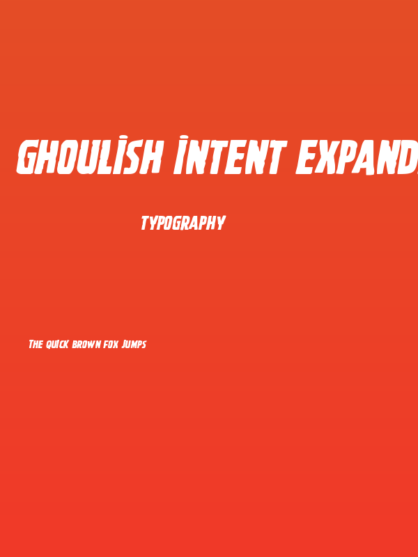 Ghoulish Intent Expanded Italic Poster
