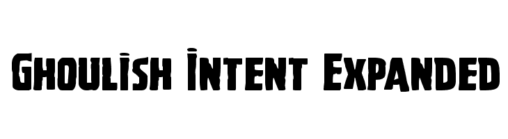 Ghoulish Intent Expanded Font